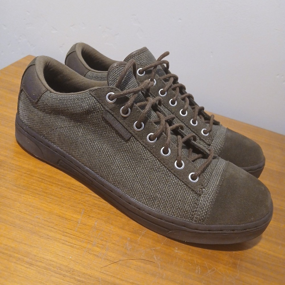 Columbia Contour Comfort Norton Green Canvas Suede Sneakers Size 12 Shoes NICE!